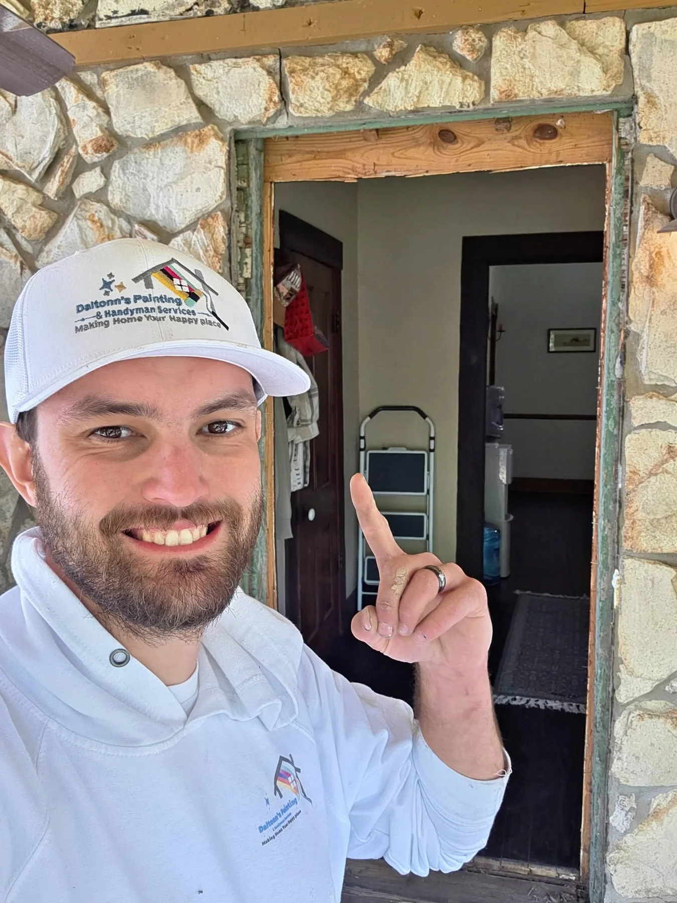 Back-door opening during removal and preparation for the new door