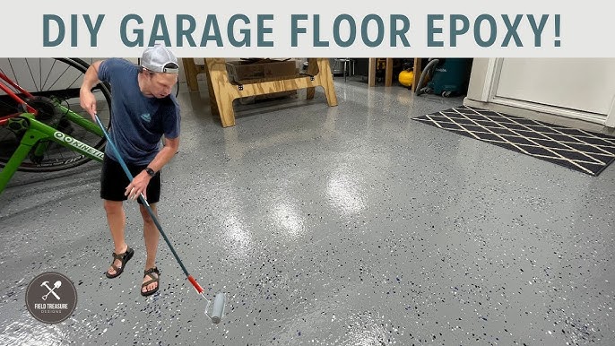 Concrete coating on garage floor