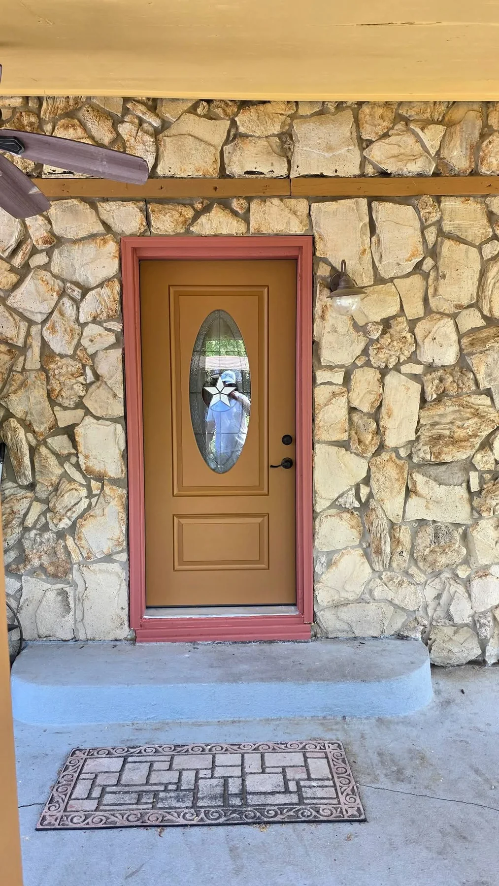 New back door installed in an older stone opening