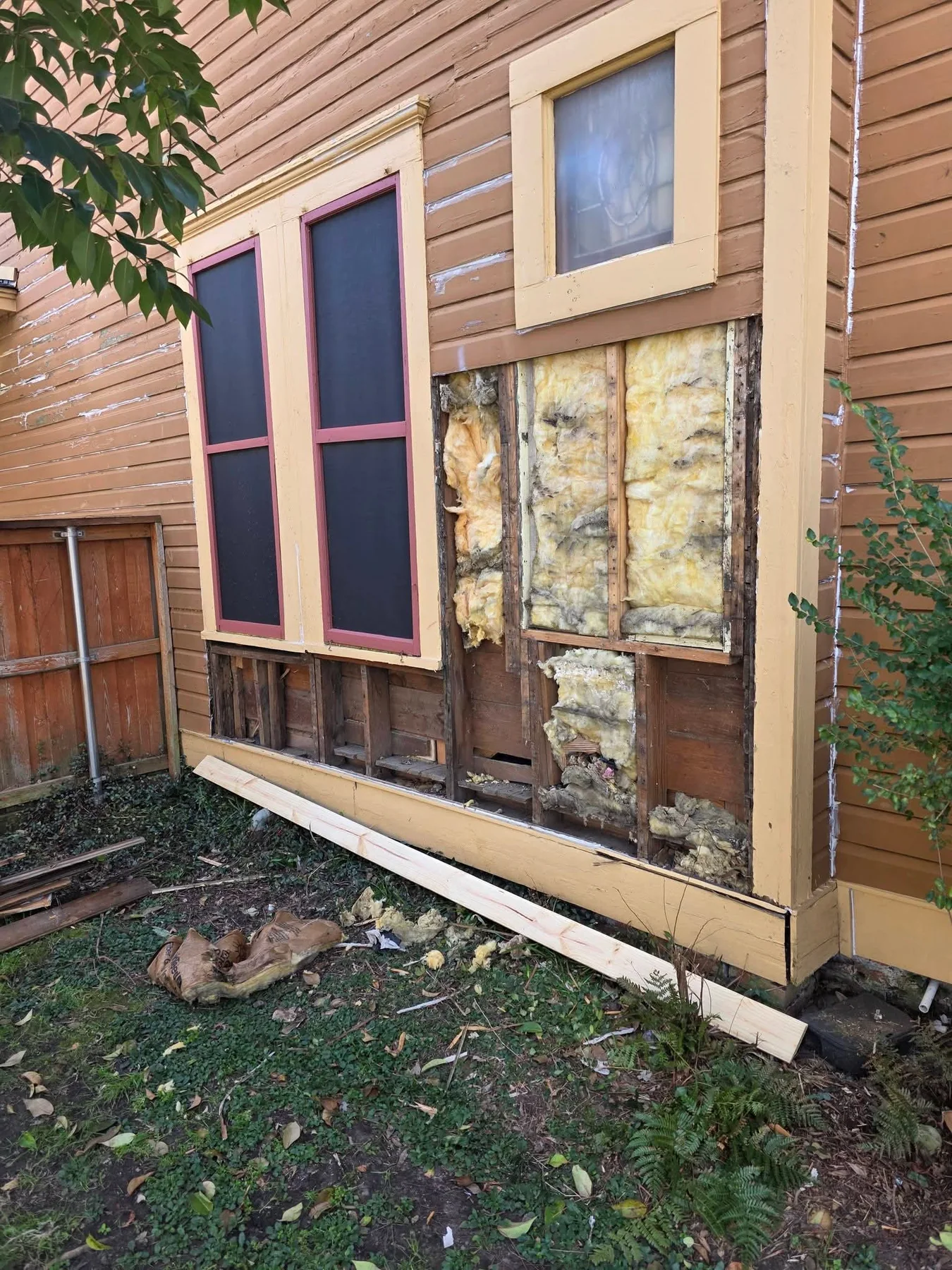Starting condition for 140-Year-Old Home — Exterior Restoration & New Back Door